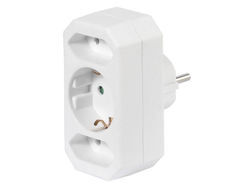 Vivanco Vveladasch12euw, Type F, 2X Type C + Type F, Lige, Lige, Hvid, 76 G