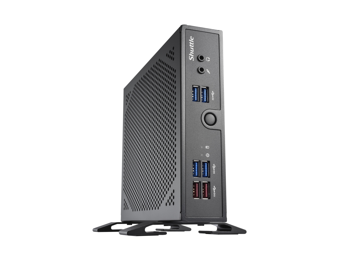 Shuttle Xpc Slim Barebone Ds50u7, I7-1355U, 2X Lan (1X 2.5Gbit ,1X 1Gbit), 1Xcom,1Xhdmi,1Xdp, 1X Vga, Lüfterlos, 24/7 Dauerbetrieb, 1,3L Größe Pc, Mi