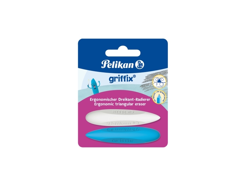 Pelikan griffix, Termoplastisk elastomer (TPE), Forskellige farver, Hvid, Voksen & børn, Blister, 2 stk