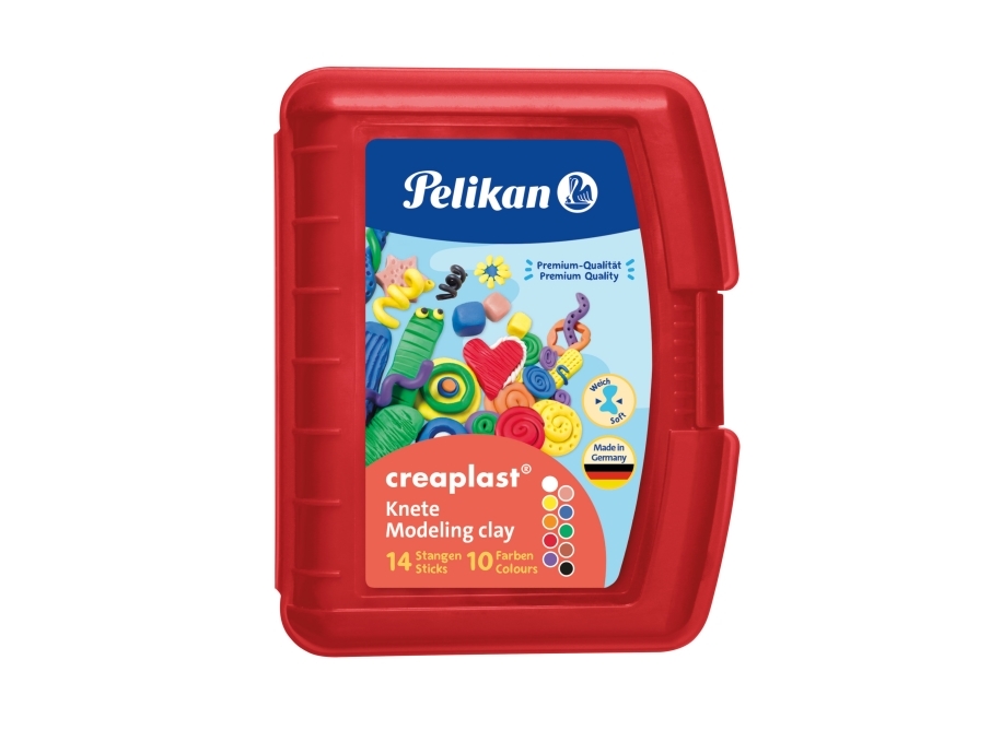Pelikan Creaplast, Modellering ler, Flerfarvet, Barn, 14 stk, Dreng/Pige, 10 farver