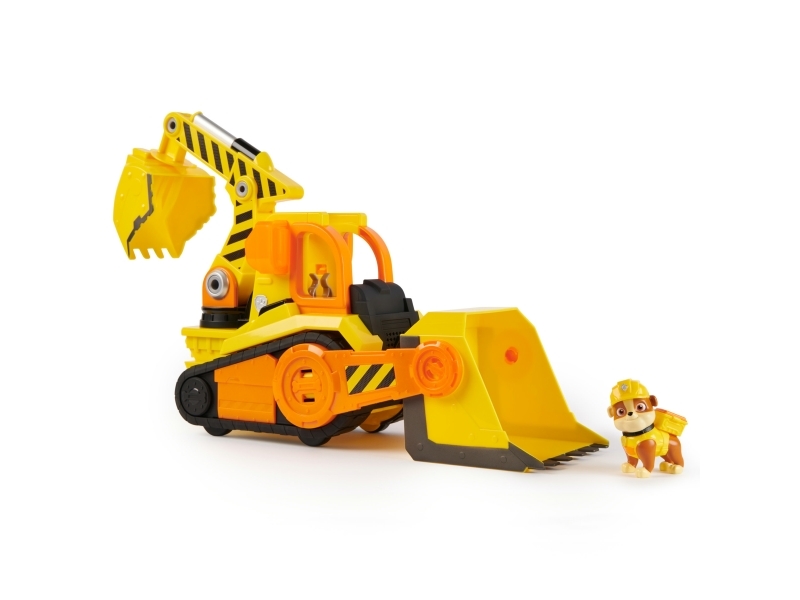 Rubble & Crew - Großes Planierraupen-Baufahrzeug Mit Licht- Und Geräuscheffekten (Deluxe Fahrzeug) Und Rubble-Figur, Bulldozer, 3 Jahr(E), Lr44, Kuns