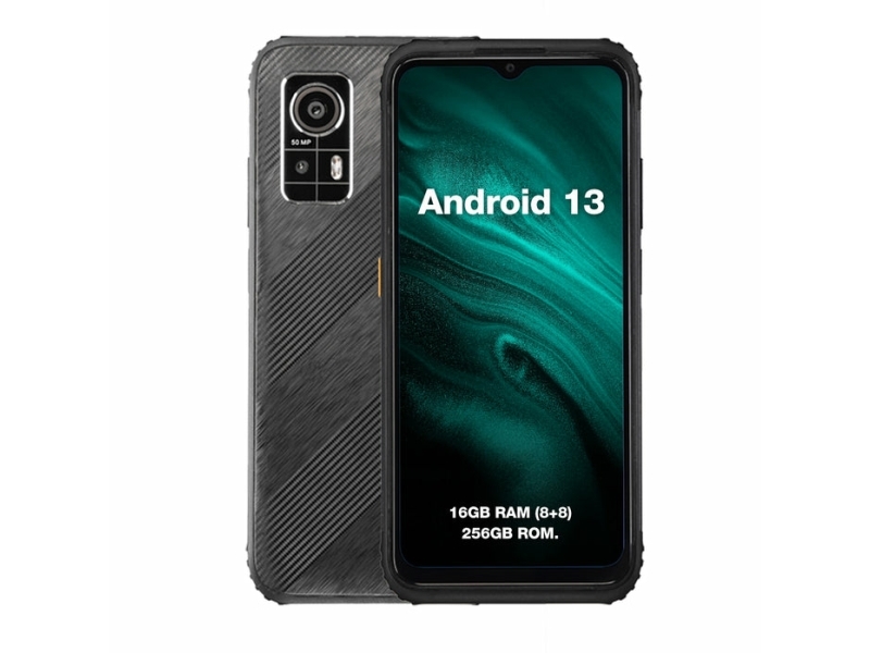 Agm H6, 16,7 Cm (6.56"), 8 Gb, 256 Gb, 50 Mp, Android 13, Sort
