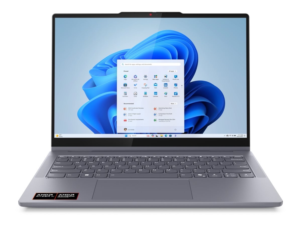 Lenovo IdeaPad 5 2-in-1 14AKP10 83KT - Copilot+ PC - flipdesign - AMD Ryzen AI 5 - 340 / op til 4.8 GHz - Win 11 Home - Radeon 840M - 16 GB RAM - 512 GB SSD NVMe - 14 OLED touchscreen 1920 x 1200 - Wi-Fi 6, Bluetooth - luna-grå - kbd: nordisk (dansk/finsk/norsk/svensk)