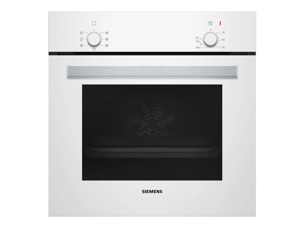 Siemens iQ100 HB010FBV1S - Ovn - til indbygning - niche - bredde: 56 cm - dybde: 55 cm - højde: 57.5 cm - Klasse A - hvid