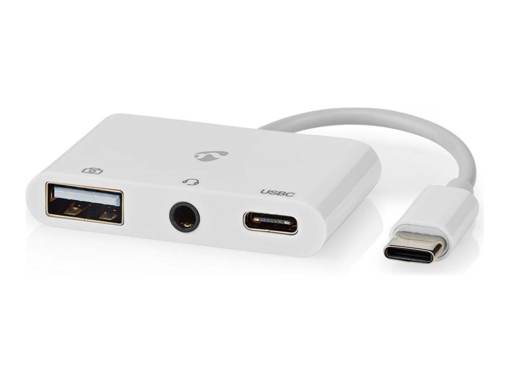 Nedis Usb-Multiport-Adapter Usb 2.0 - Usb-C -Buchse, Usb-A-Buchse, Usb-C -Buchse, 3,5 Mm-Buchse, 480 Mbps