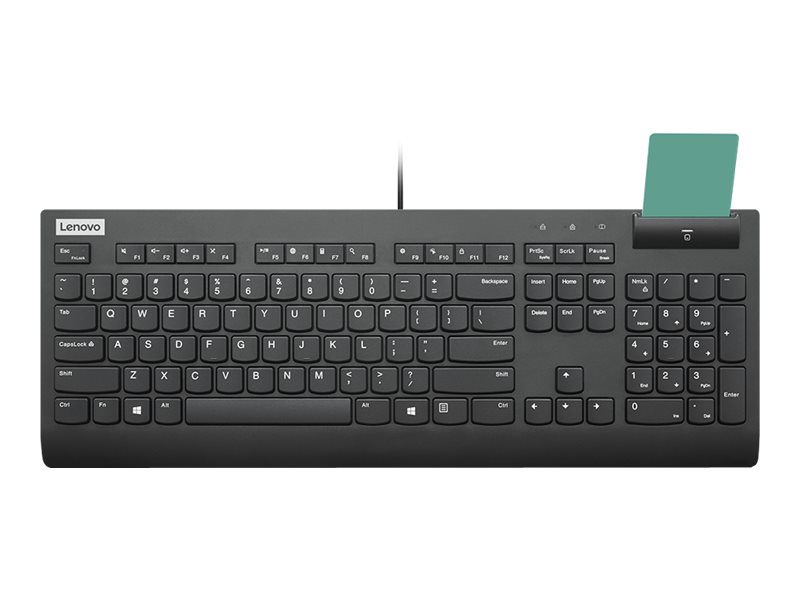 Lenovo Smartcard Wired Keyboard Ii - Tastatur - Usb - Belgien/Uk - Sort