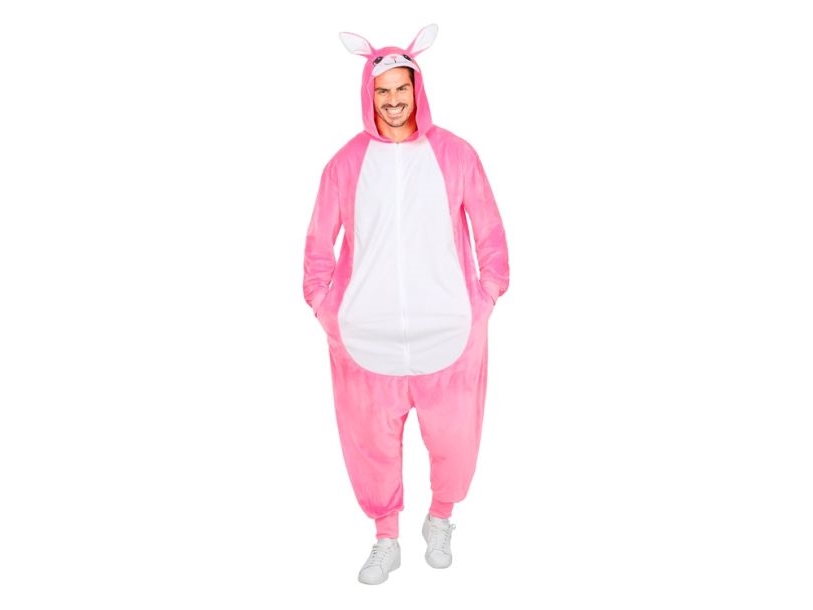 Kanin Lyserød Onesie Kostume - Large/X-Large