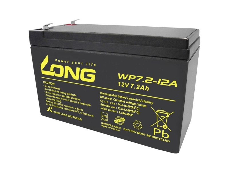 Lang Wp7.2-12A/F2 Blei-Säure-Batterie 12 V 7,2 Ah Bleivlies (B X H X T) 151 X 102 X 65 Mm Flachstecker 6,35 Mm Vds-Zertifizierung, Geringe Selbstentl