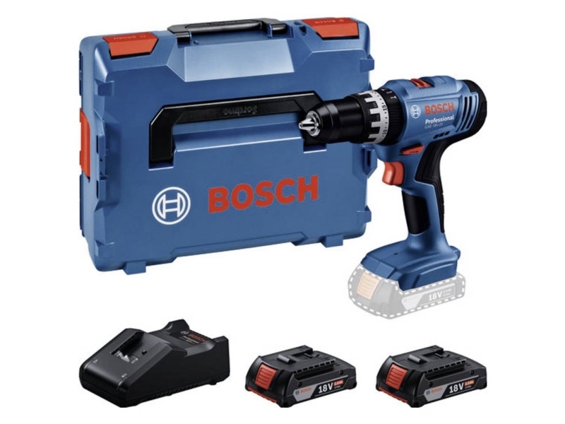 GSB 18V-25 batteridrevet slagboremaskine 2 x GBA 18V 2.0Ah genopladeligt batteri