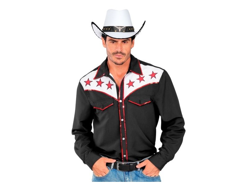 Schwarzes Rodeo-Cowboyhemd