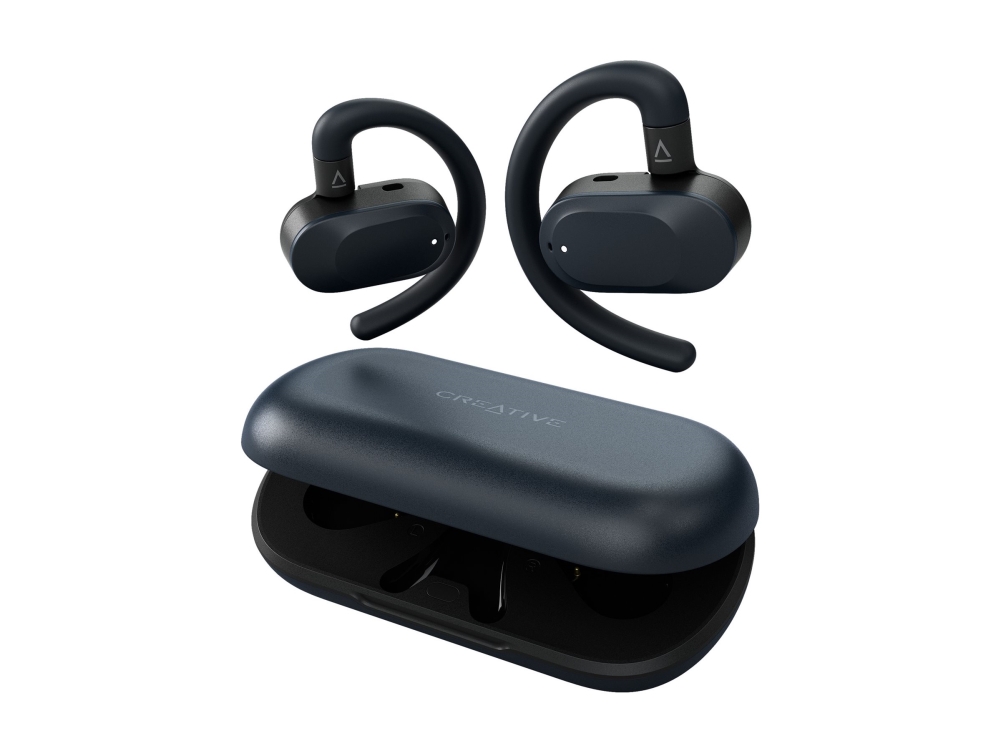 Creative Outlier Go - Echte Kabellose Ohrhörer Mit Mikrofon - Offenes Ohr - Bluetooth - Dunkelblau