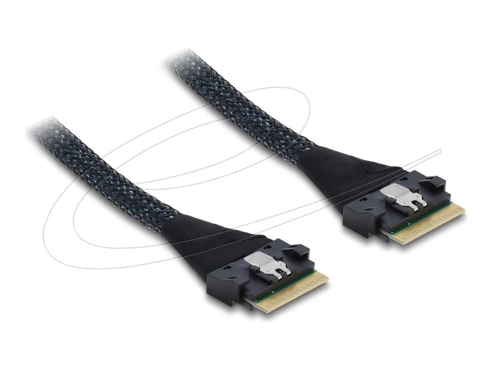 Delock - Sas Internt Kabel - 8I Slim Sas (Sff-8654) (Han) Til 8I Slim Sas (Sff-8654) (Han) - 50 Cm