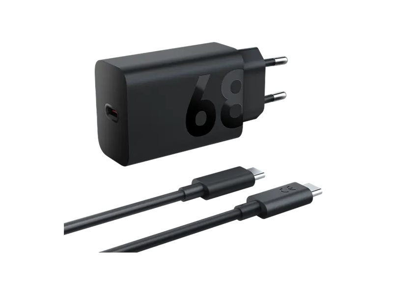 Lenovo 68W USB-C (EU) Strømforsyningsadapter og kabel Sort