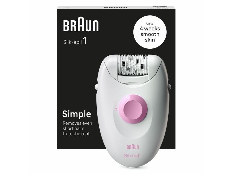 Braun Silk-Épil 1 1-000 Hvid Og Pink Epilator