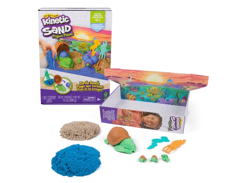 Kinetic Sand Project Planet Schildkröten Spielset, Kinetischer Sand Für Kinder, 3 Jahr(E), Kunststoff, Mehrfarbig