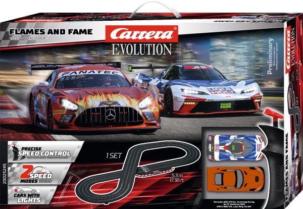 Carrera Flames And Fame, Racerkøretøj Og Banesæt, 8 År, Flerfarvet
