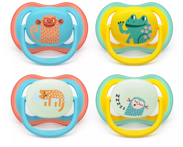 Philips AVENT Pacifier SCF349/56 ultra air dag og nat, Klassisk babysut, Ortodontisk, Silikone, Dreng/Pige