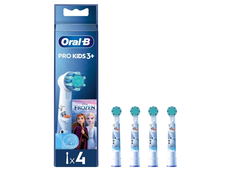 Oral-B Kids Pro 3+, 4 styck, Vit, Frost, 3 År, Blåsa | Hälsa - Tandvård - Tandborsthuvuden | GameStuff