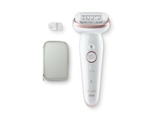 Braun Silk-Épil 9 Silk·Épil 9, Gold, Weiß, 40 Pinzette, Microgrip, Stahl, 50 Min