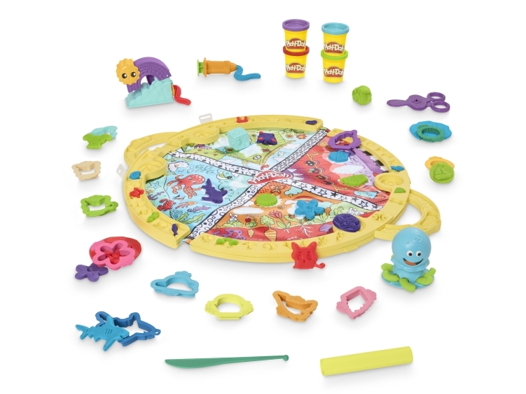 Play-Doh Fold ''N Go Playmat, Håndværkssæt Til Børn, 3 År, Flerfarvet