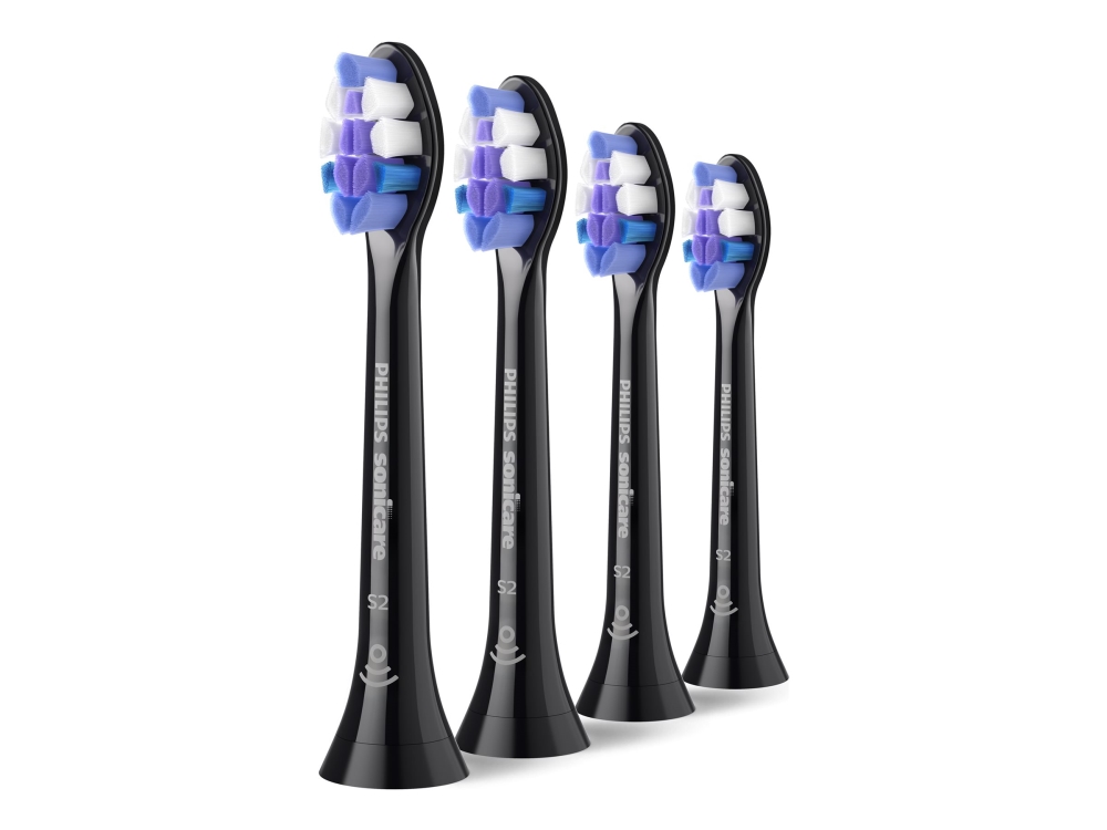 Philips Sensitive Hx6054/88 4 Pack Brush Heads, 4 Pc(S), Black, 3 Month(S), Extra Soft, Philips, Diamondclean, Diamondclean 9000, Diamondclean Smart,