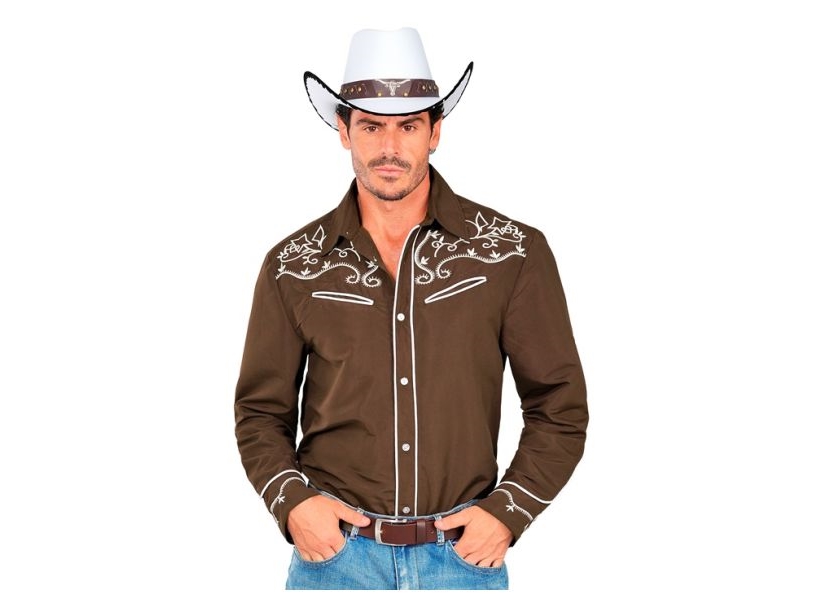 Braunes Cowboyhemd