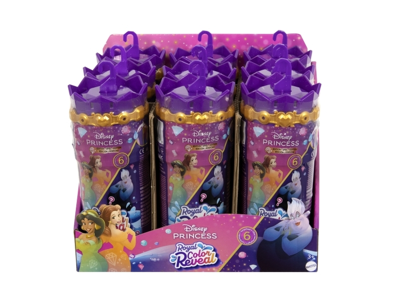 Disney Princess lille ROYAL COLOR REVEAL-dukke CDU, Minidukke, Pige, 3 År, Pige, 183,4 mm, Forskellige farver