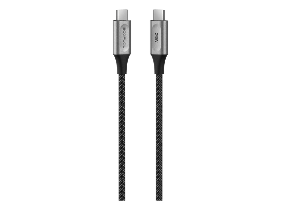 Ecoflow Rapid Pro, 1,8 M, Usb C, Usb C, Sort