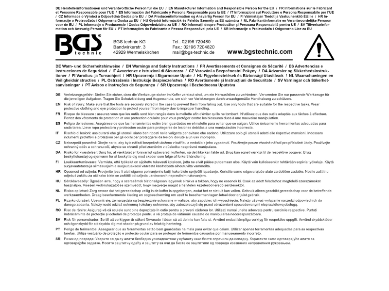 Bgs Technic Tool Assortment In Wallet, 5988 Mm, 5,99 Kg