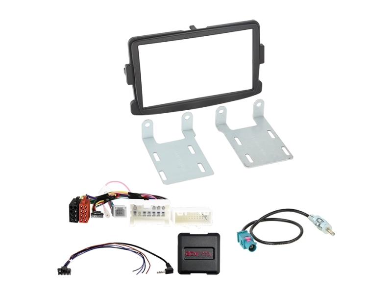 2-DIN kit Dacia/Fiat/Nissan/Opel/Renault sort ratbetj. | Bilvård & Biltillbehör - Bilens Interiörutrustning - HiFi för bilar - Hifi Tillbehör | GameStuff