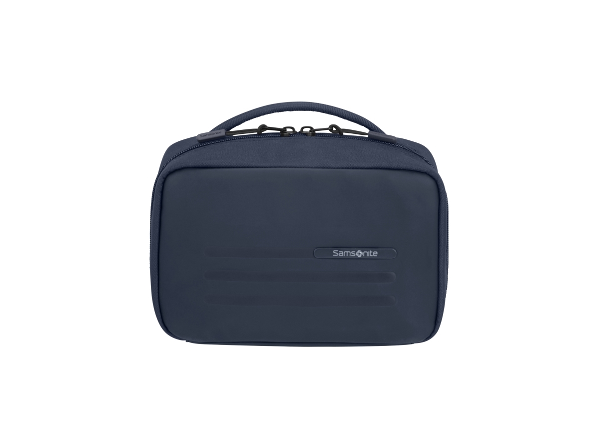 Samsonite Stackd Toilet Kit, Toilettaske, Polyurethan (PU), Genanvendt polyethylenterephthalat (rPET), Blå, Monokromatisk, Lynlås, 220 mm