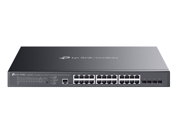 Tp-Link Omada Sg3428xmpp, Administreret, L2+, Gigabit Ethernet (10/100/1000), Strøm Over Ethernet (Poe), Stativ-Montering, 1U