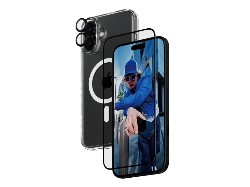 Panzerglass 3-I-1 Beskyttelsespakke Iphone 16 Plus, Apple, Apple - Iphone 16 Plus, Tør Påføring, Ridseresistent, Stødresistent, Transparent, 1 Stk