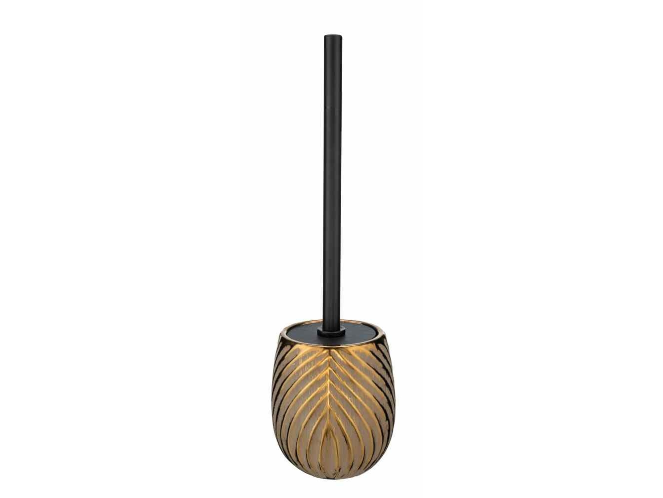 Wenko Wc-Garnitur Idro, Toilettenbürste, Gold, Keramik, Kunststoff, Modern, 100 Mm