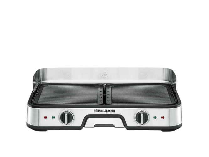 Rommelsbacher BBQ 2025, Sort, Rustfrit stål, Fritstående, Rustfrit stål, 2 zone(s), Aluminium, 225 x 285 mm