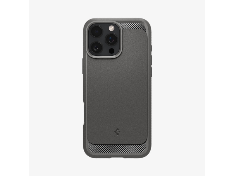 Spigen Rugged Armor (MagFit), Cover, Apple, iPhone 16 Pro, 16 cm (6.3), Grå