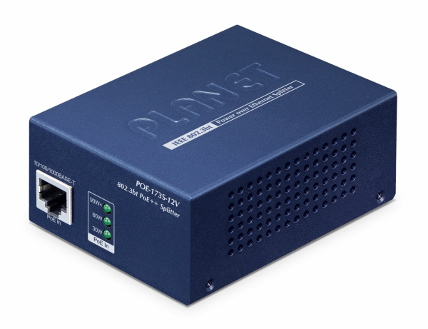 PLANET POE-173S-12V, Blå, Metall, PoE, 0 - 50 ° C, -10 - 70 ° C, 5 - 95% | Datortillbehör - Nätverk - Övriga tillbehör | GameStuff