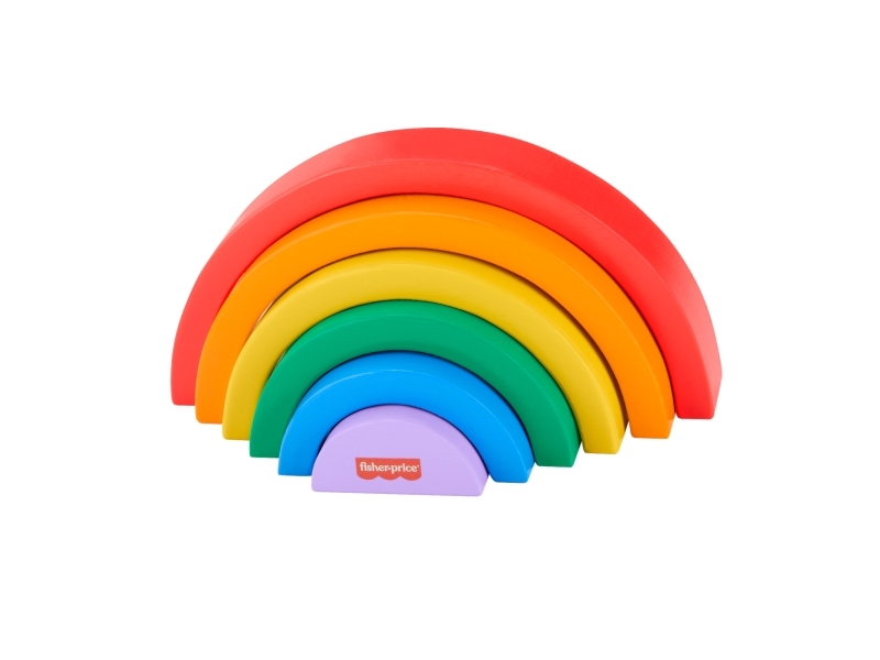 Fisher-Price Wooden Stacking Rainbow, Stable Klodser, 1,5 År, Træ, 6 Stk