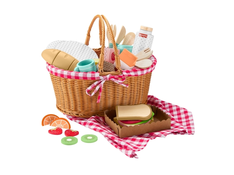 Fisher-Price Picnickurv-sæt i træ, 3 År
