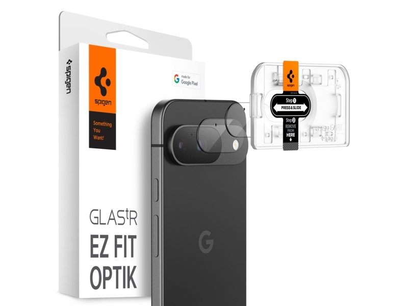 Spigen Glas.Tr Ez Fit Optik, Google, Google Pixel 9 (2024), Støvresistent, Ridseresistent, Transparent, 2 Stk