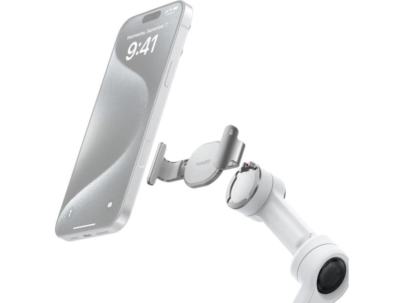 Insta360 3825, Phone Clamp, Grå, Aluminium, 1 Stk, Insta360, Flow 2 Series