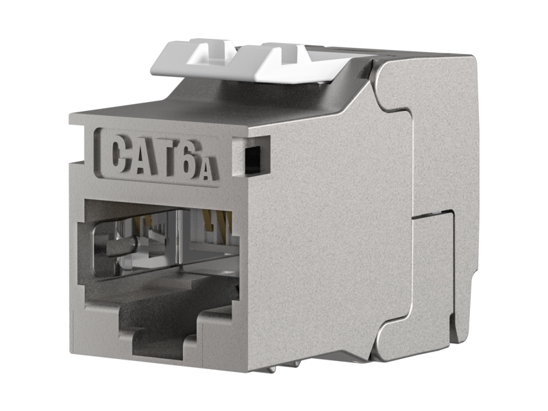 EFB Elektronik RJ45 Keystone Slimline/Shortbody Cat.6A-komponenttisertifioitu - Cat.6A Keystone Module Slimline/ Shortbody -moduulissa yhdistyvät erittäin korkeat järjestelmävaraukset ja yksinkertaisin työkaluton asennus. Cat.6A Keystone Module Slimline/ Shortbody -moduulin korkeat laatuvaatimukset takaavat erittäin hyvät siirto-ominaisuudet 10 gigabitin sovelluksissa myös pitkällä aikavälillä. Asennus on erittäin nopeaa ja helppoa - ei tarvita erikoistyökaluja. Cat.6A Keystone Module Slimline/S