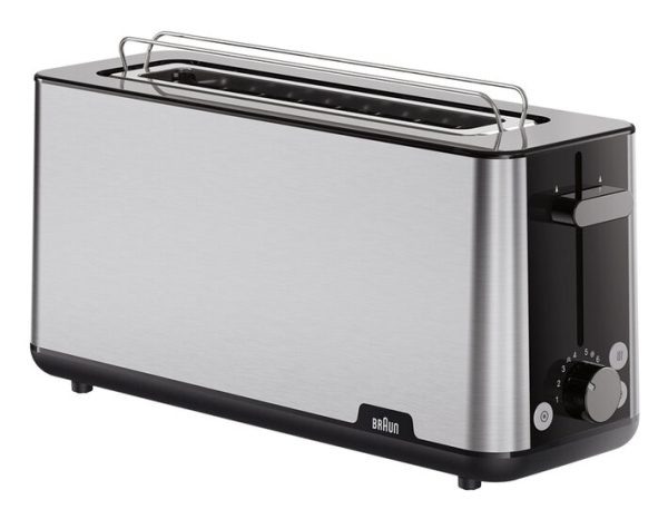 Braun HT 1610, Svart, Rostfritt stål, Plast, Rostfritt stål, Knappar, Rotations-, 1030 W, 25 cm, 454 mm | Köksapparater - Bröd & Rostat bröd - Brödrost | GameStuff