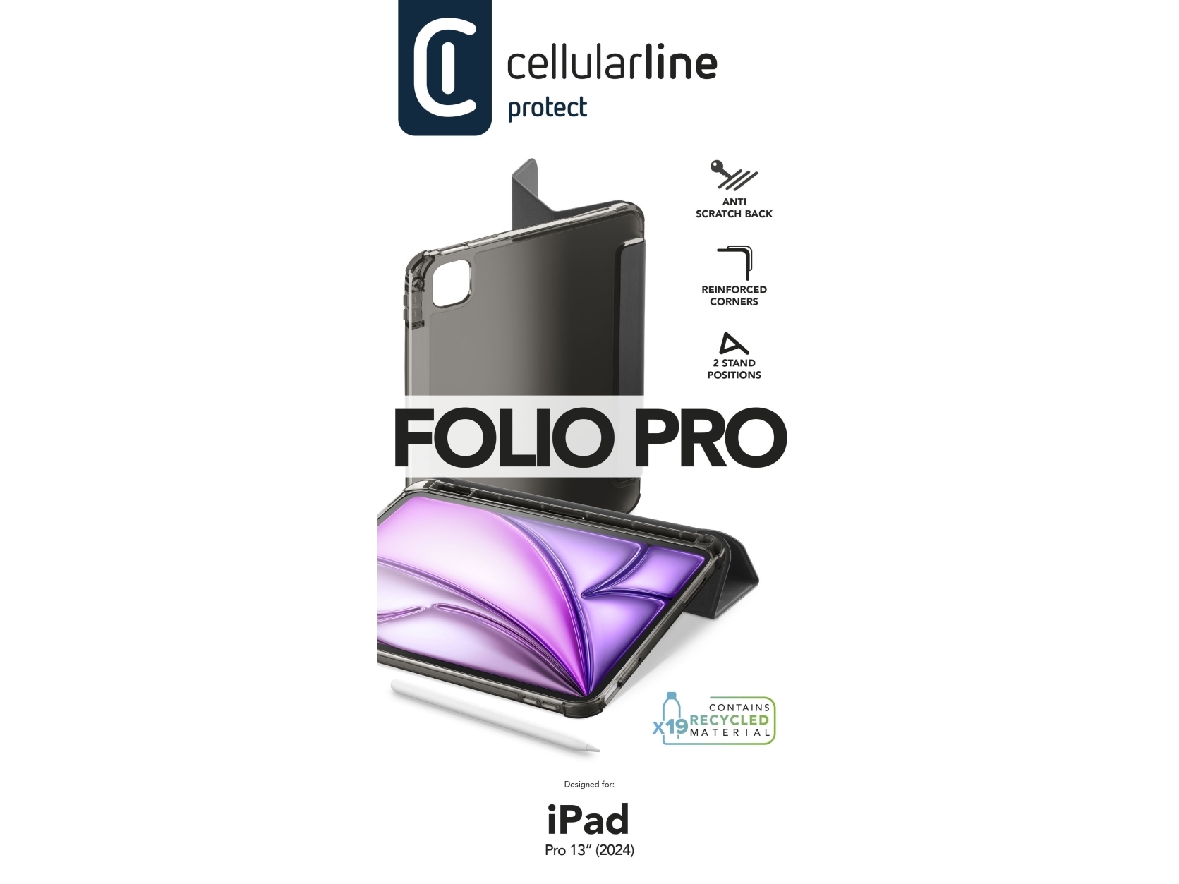Cellularline 8018080480140, Folie, Apple, iPad Pro 12.9, 32,8 cm (12.9), 413 g