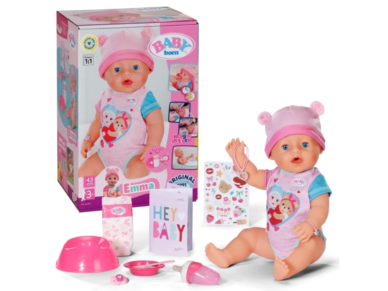 BABY born @ Emma 43cm, Baby dukke, Pige, 3 År, Dreng/Pige, 430 mm, Flerfarvet