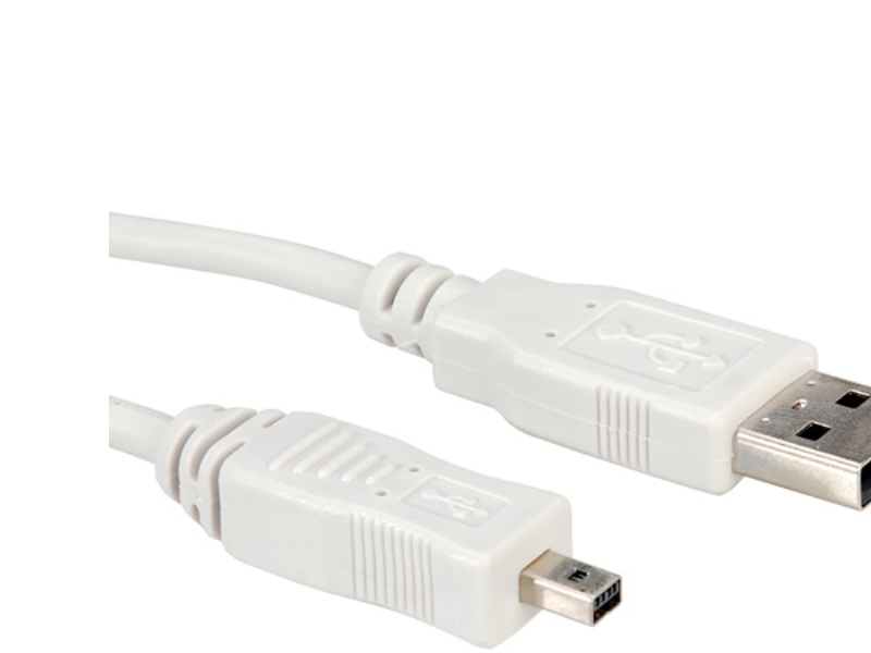 Roline – Usb-Kabel – Usb (Stecker) Auf Mini-Usb Typ B (Fujitsu) (Stecker) – Usb 2.0 – 1,8 M – Weiß