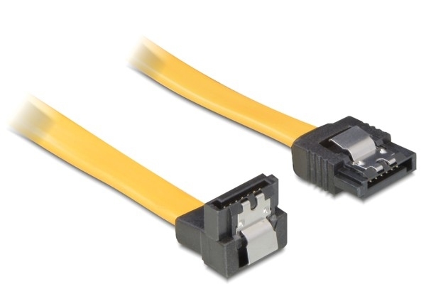 Delock 0.2M Sata Cable, 0,2 M, Gul