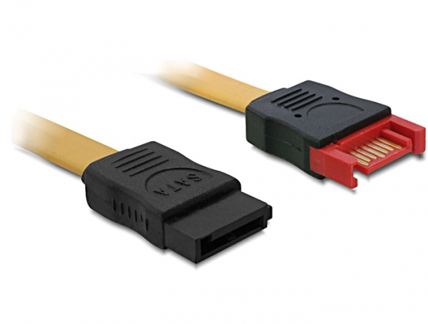Delock 0.5M Sata Extension Cable, 0,5 M, Hanstik/Hunstik, Brun