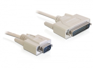 DeLOCK RS-232, 3m, Beige, 3 m, DB-9, DB-25, Hanstik, Hanstik | EL Artiklar - Kablar och ledningar - Telekommunikationsutrustning | GameStuff