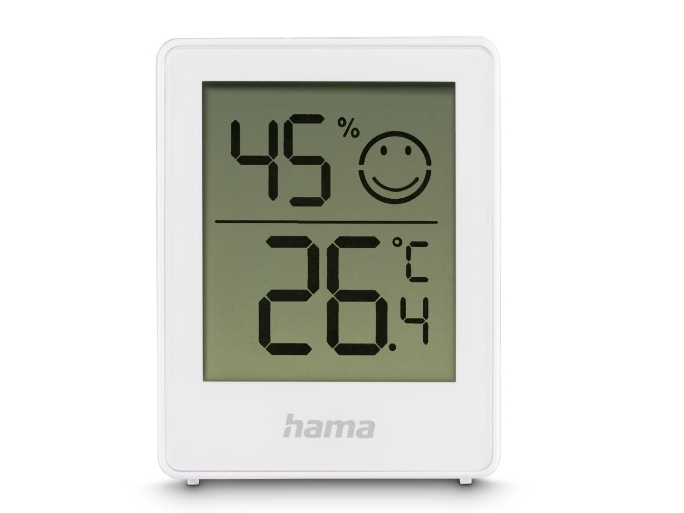 Hama 00222233, Hvid, Indendørs Hygrometer, Indendørs Termometer, Hygrometer, Termometer, Hygrometer, Termometer, Plast, 10 - 99%